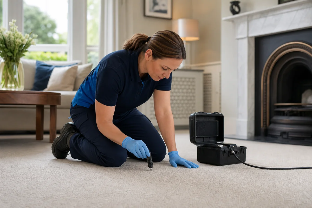 Wool carpet fibre inspection london home